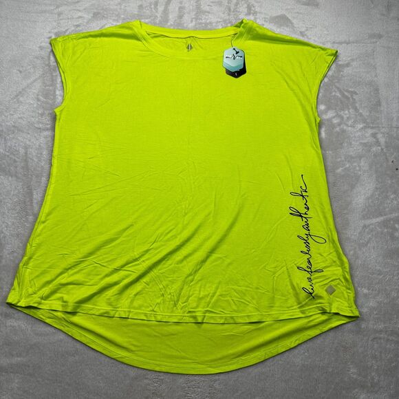 LuLaRoe Tops - NWT Rise by LuLaRoe Women's Large Lime Green Fearlessly Authentic Muscle Top